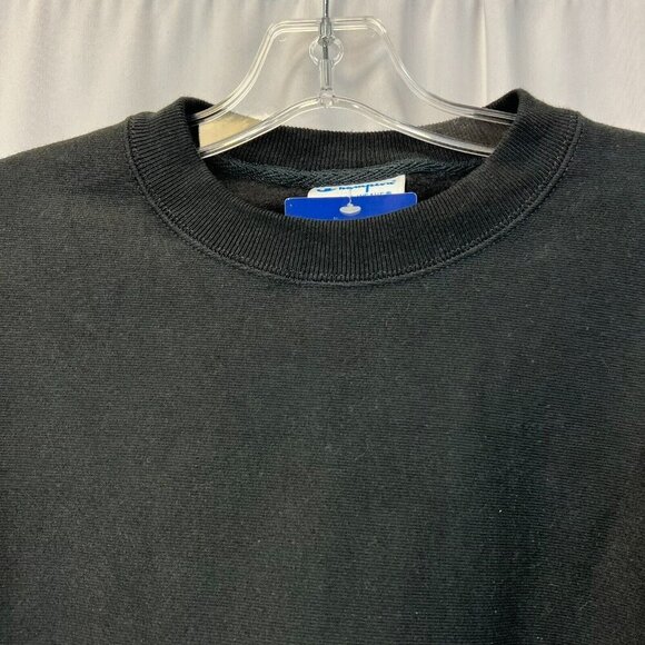 Champion Mens Black Long Sleeve Crew Neck Pullover Sweatshirt Size Small New - Picture 3 of 10